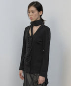 【Flare up】Sculpted Draped Cardigan - 2 colors