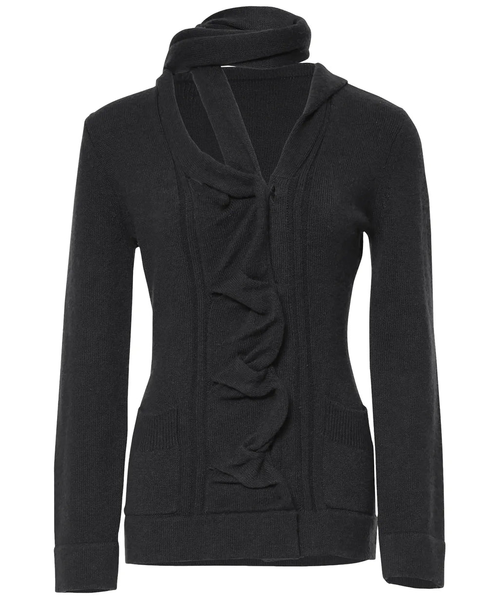 【Flare up】Sculpted Draped Cardigan - 2 colors