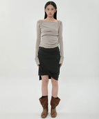 【Flare up】Layered Bustier Long Sleeve - 5 colors