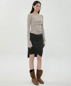 【Flare up】Layered Bustier Long Sleeve - 5 colors