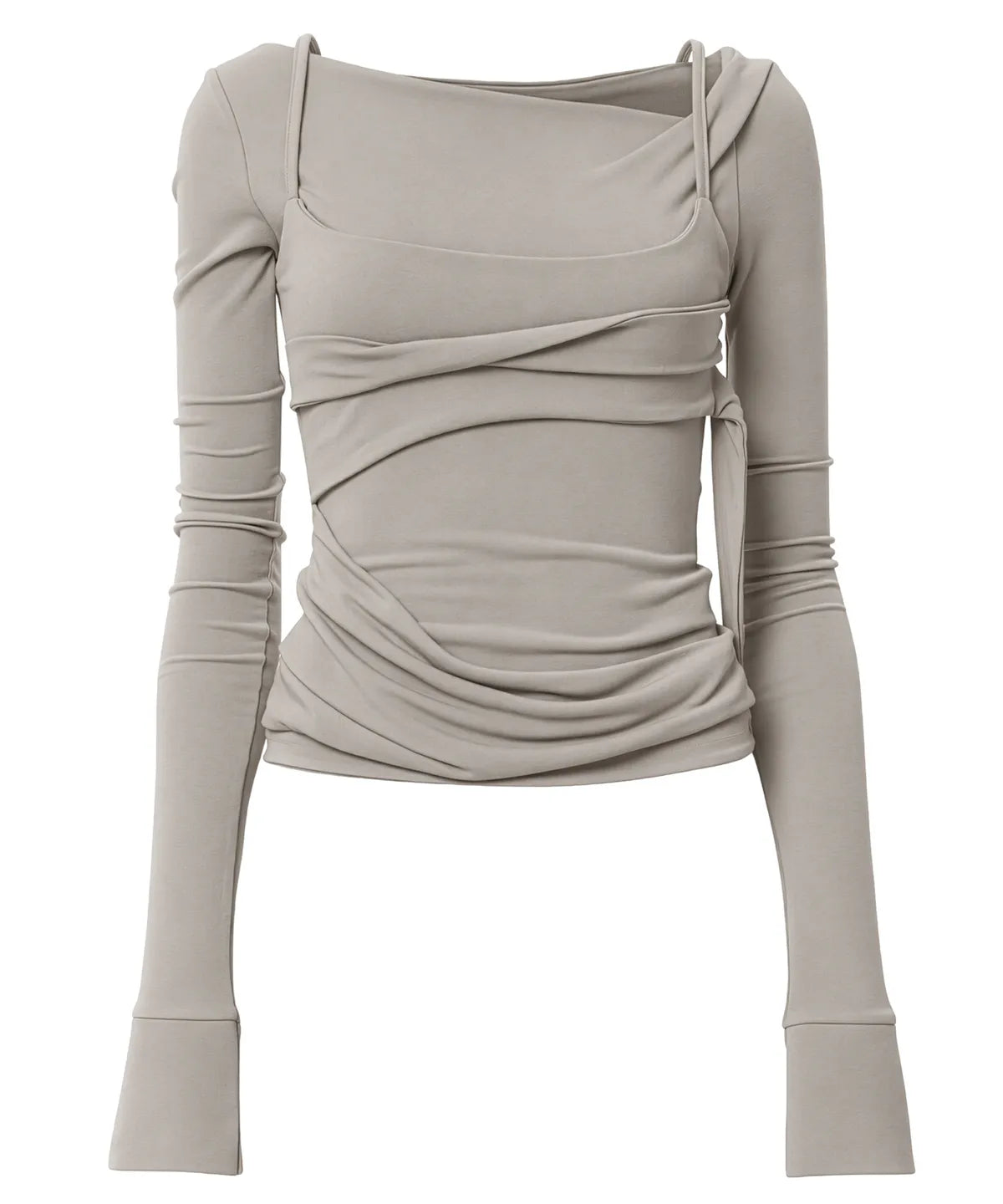 【Flare up】Layered Bustier Long Sleeve - 5 colors
