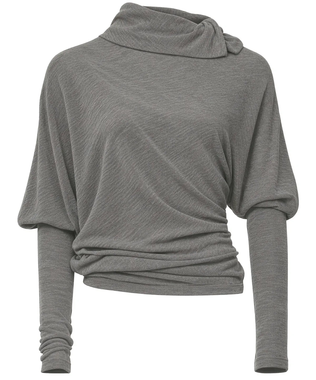 【Flare up】Knit Asymmetrical Long Sleeve - 3 colors