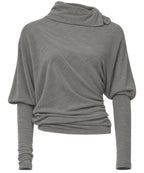 【Flare up】Knit Asymmetrical Long Sleeve - 3 colors