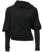 【Flare up】Knit Asymmetrical Long Sleeve - 3 colors