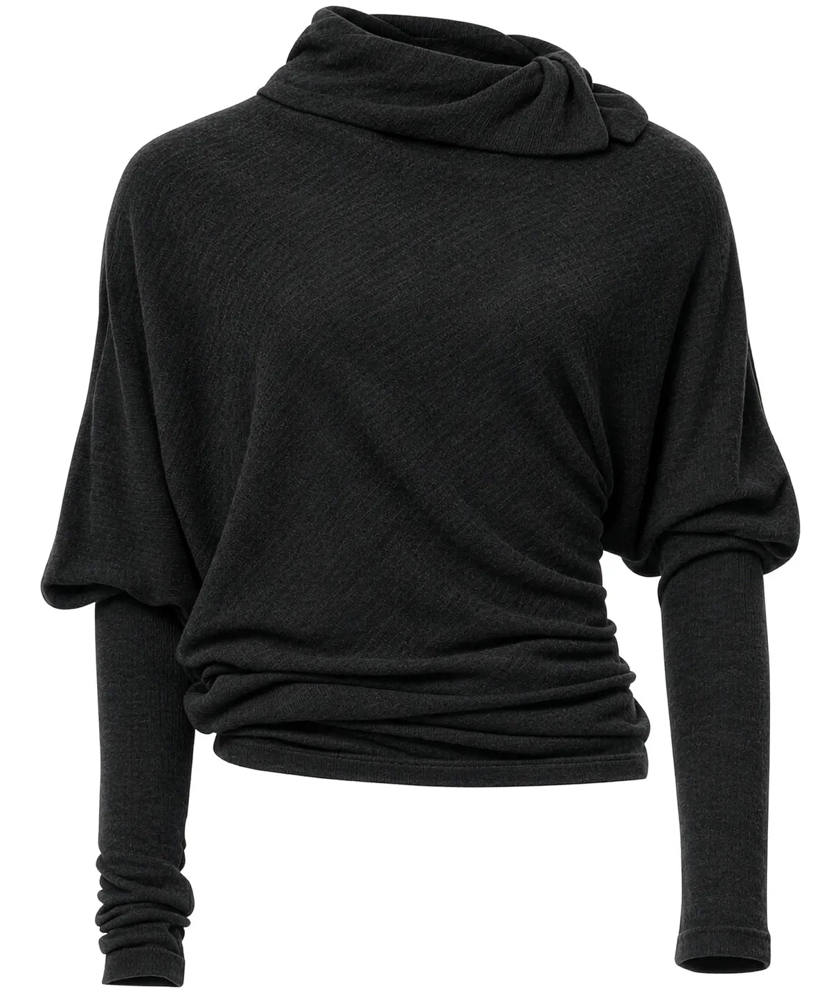 【Flare up】Knit Asymmetrical Long Sleeve - 3 colors