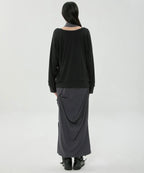 【Flare up】2-Layered Offset Long Sleeve - 3 colors