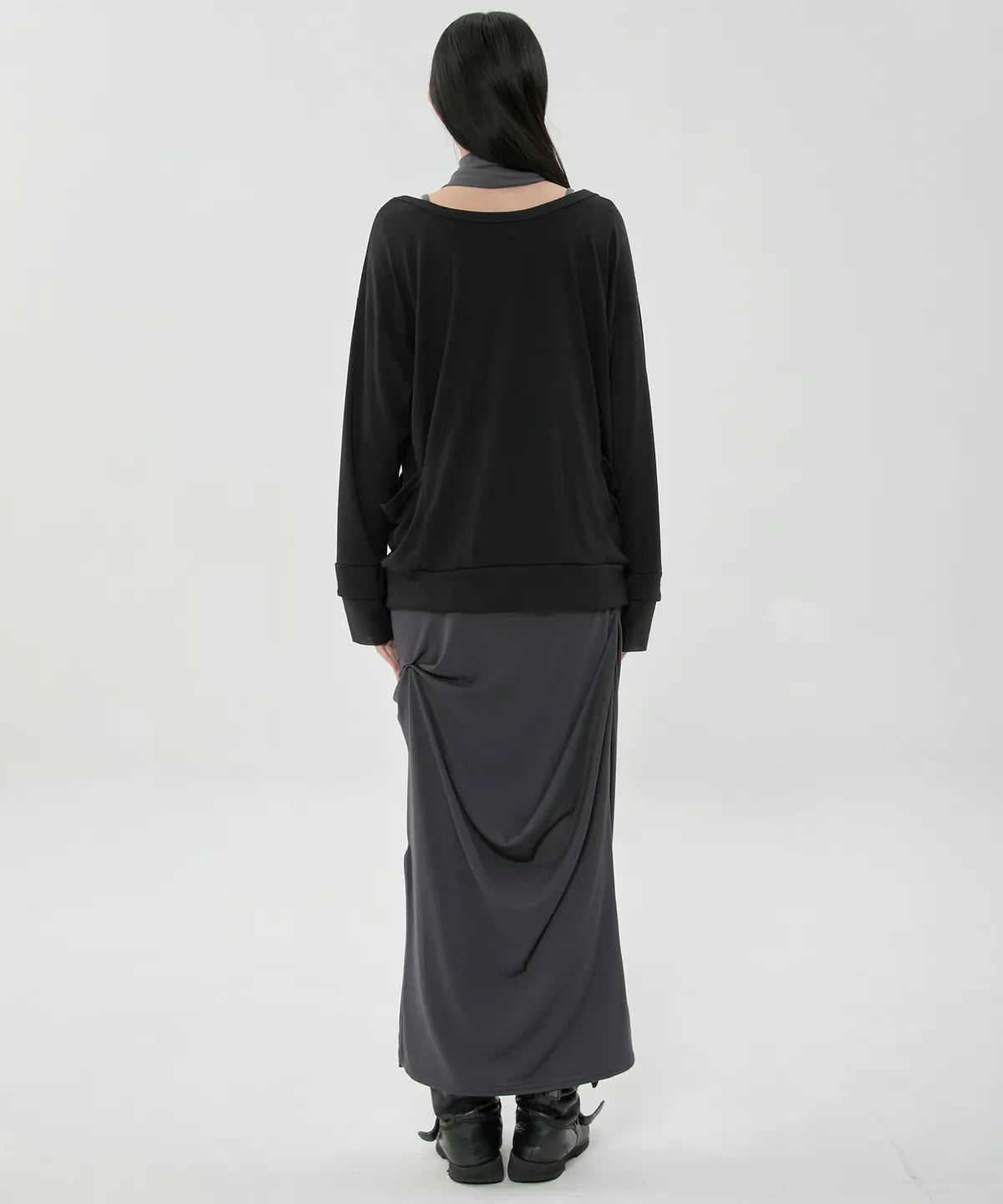 【Flare up】2-Layered Offset Long Sleeve - 3 colors