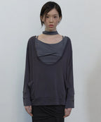【Flare up】2-Layered Offset Long Sleeve - 3 colors