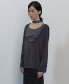 【Flare up】2-Layered Offset Long Sleeve - 3 colors