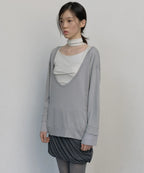 【Flare up】2-Layered Offset Long Sleeve - 3 colors