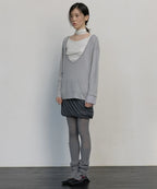 【Flare up】2-Layered Offset Long Sleeve - 3 colors