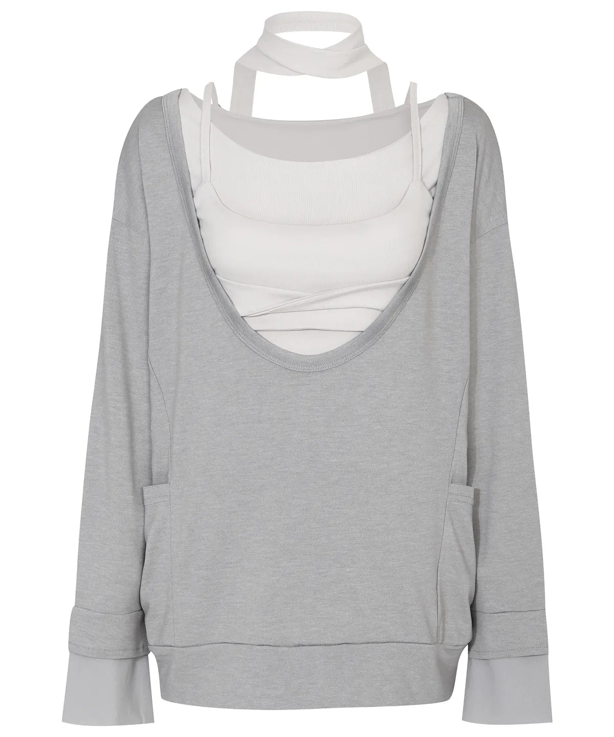 【Flare up】2-Layered Offset Long Sleeve - 3 colors