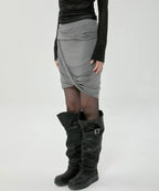 【Flare up】Asymmetrical Midi Skirt  - 2 colors