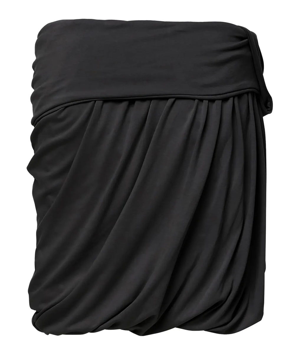 【Flare up】Layered Drape Midi Skirt - 3 colors
