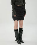 【Flare up】Layered Drape Midi Skirt - 3 colors