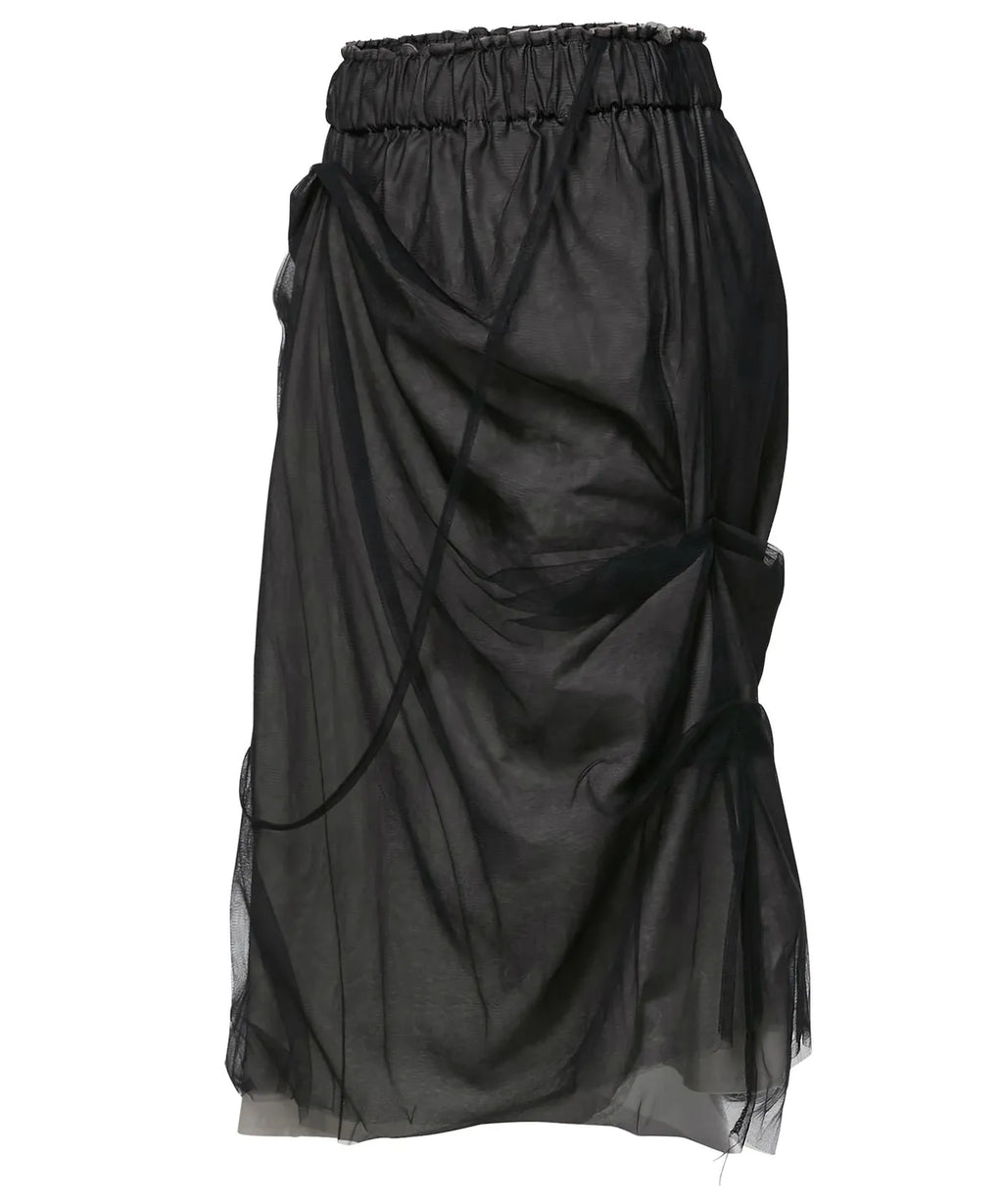 【Flare up】Sheer Layered Midi Skirt