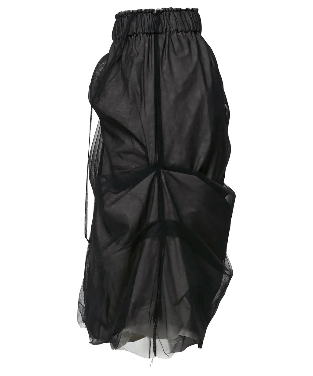 【Flare up】Sheer Layered Midi Skirt