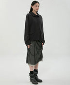【Flare up】Sheer Layered Midi Skirt