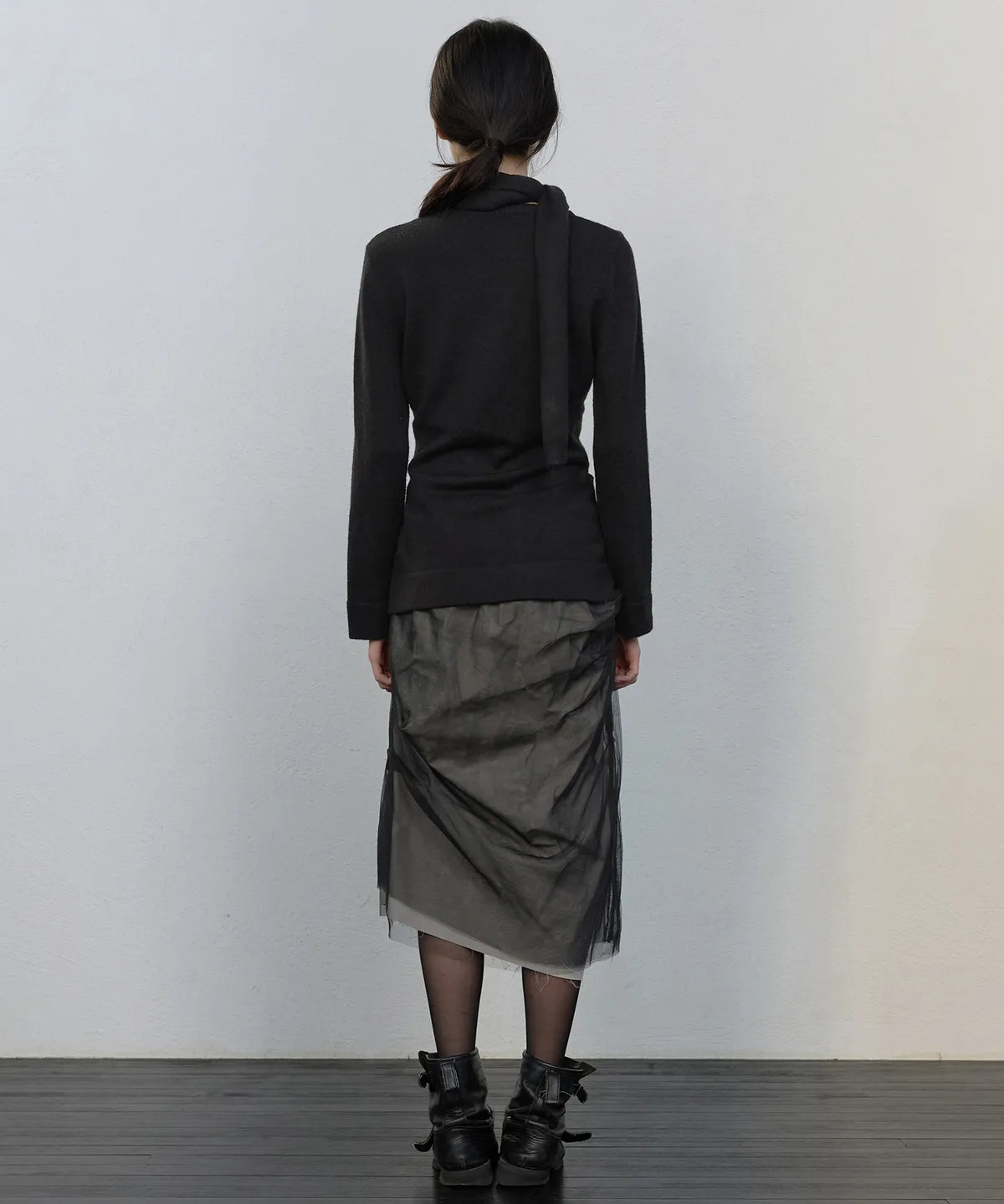 【Flare up】Sheer Layered Midi Skirt