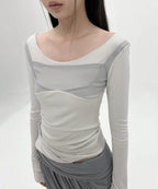【Flare up】Layered Sculpted Long Sleeve - 3 colors