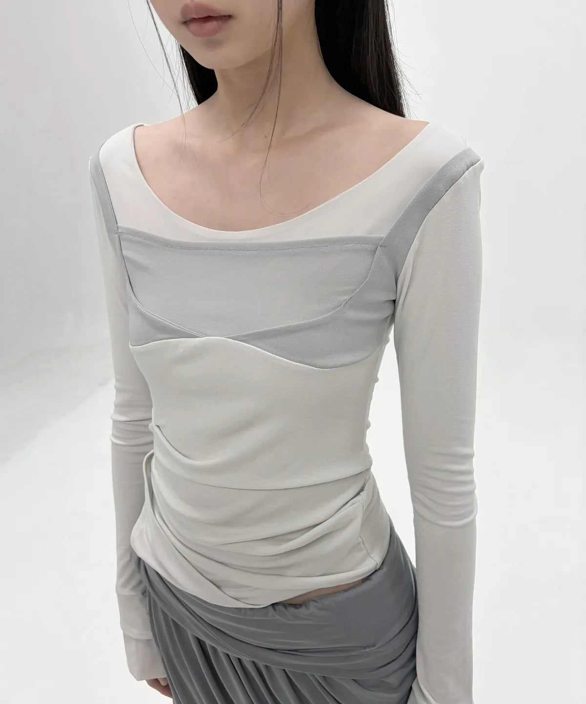 【Flare up】Layered Sculpted Long Sleeve - 3 colors