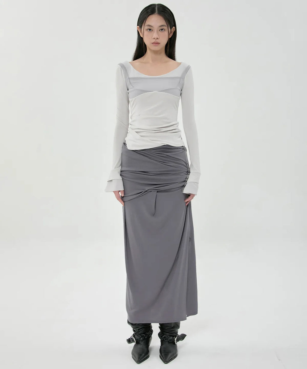 【Flare up】Layered Sculpted Long Sleeve - 3 colors