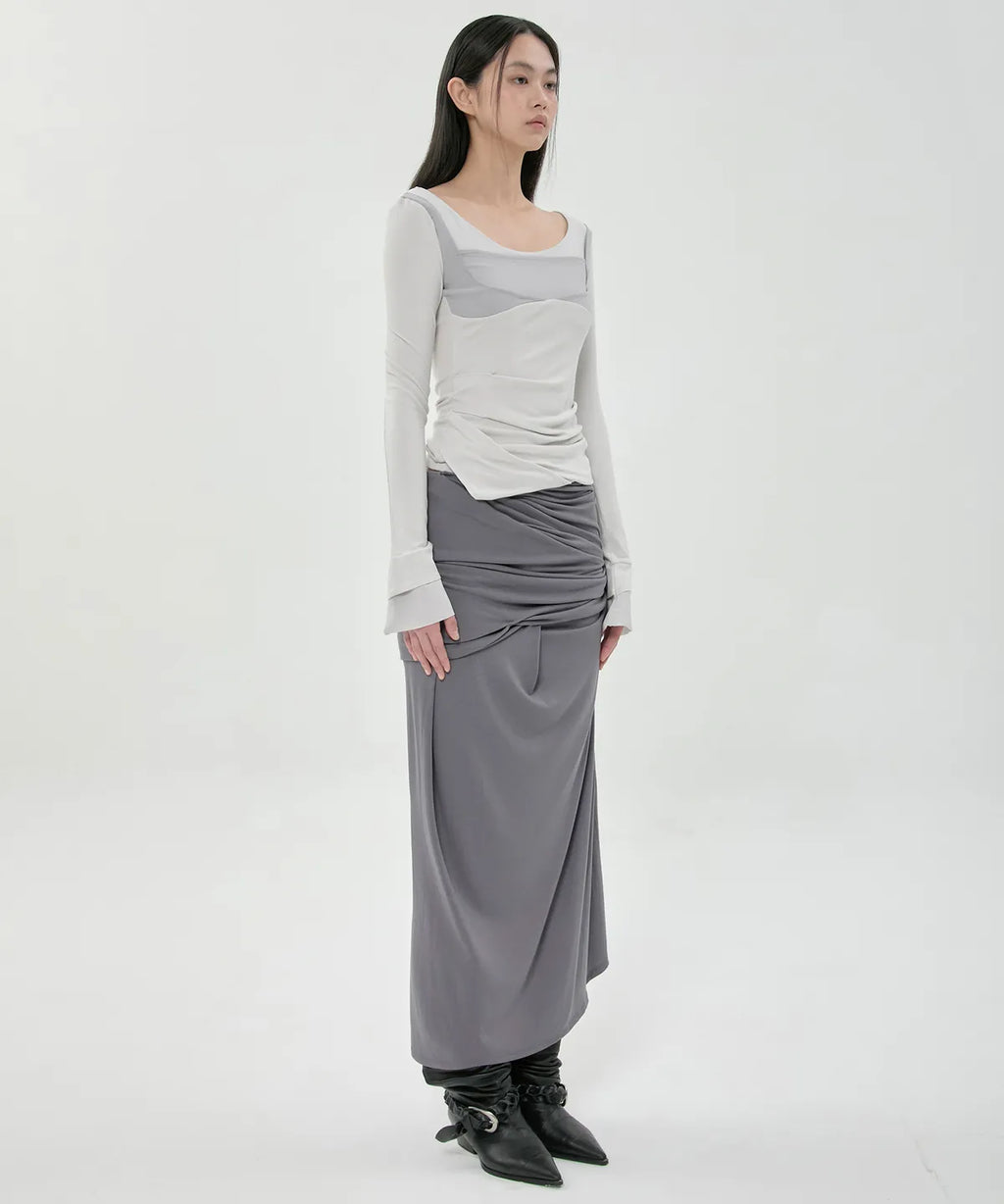 【Flare up】Layered Sculpted Long Sleeve - 3 colors