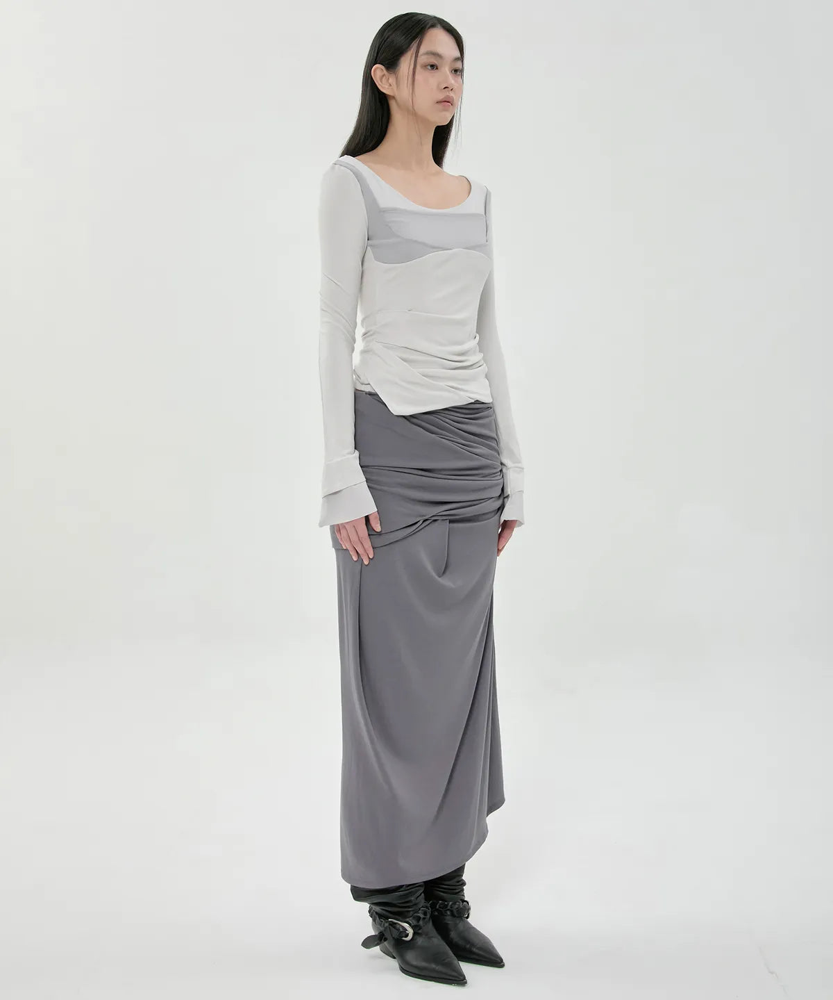 【Flare up】Layered Sculpted Long Sleeve - 3 colors