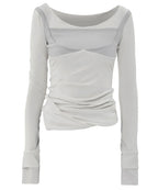【Flare up】Layered Sculpted Long Sleeve - 3 colors