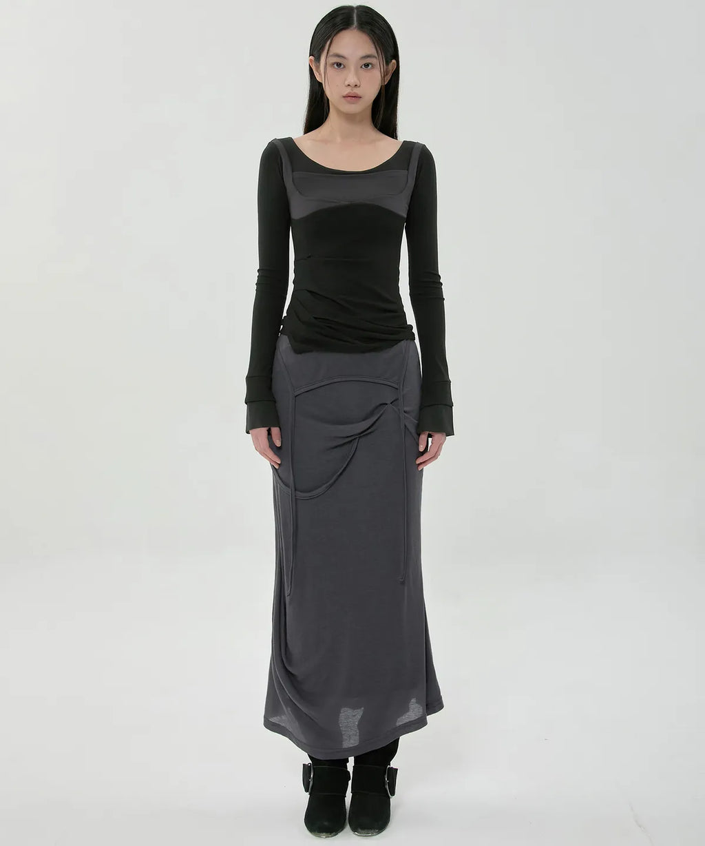【Flare up】Layered Sculpted Long Sleeve - 3 colors