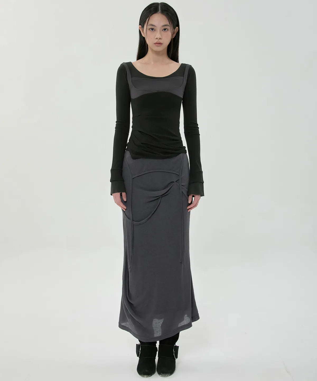 【Flare up】Layered Sculpted Long Sleeve - 3 colors