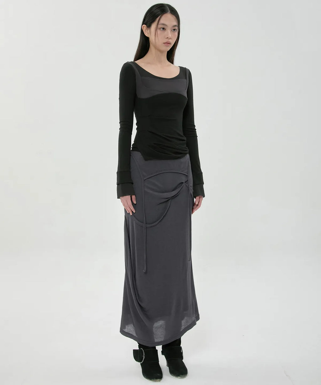 【Flare up】Layered Sculpted Long Sleeve - 3 colors