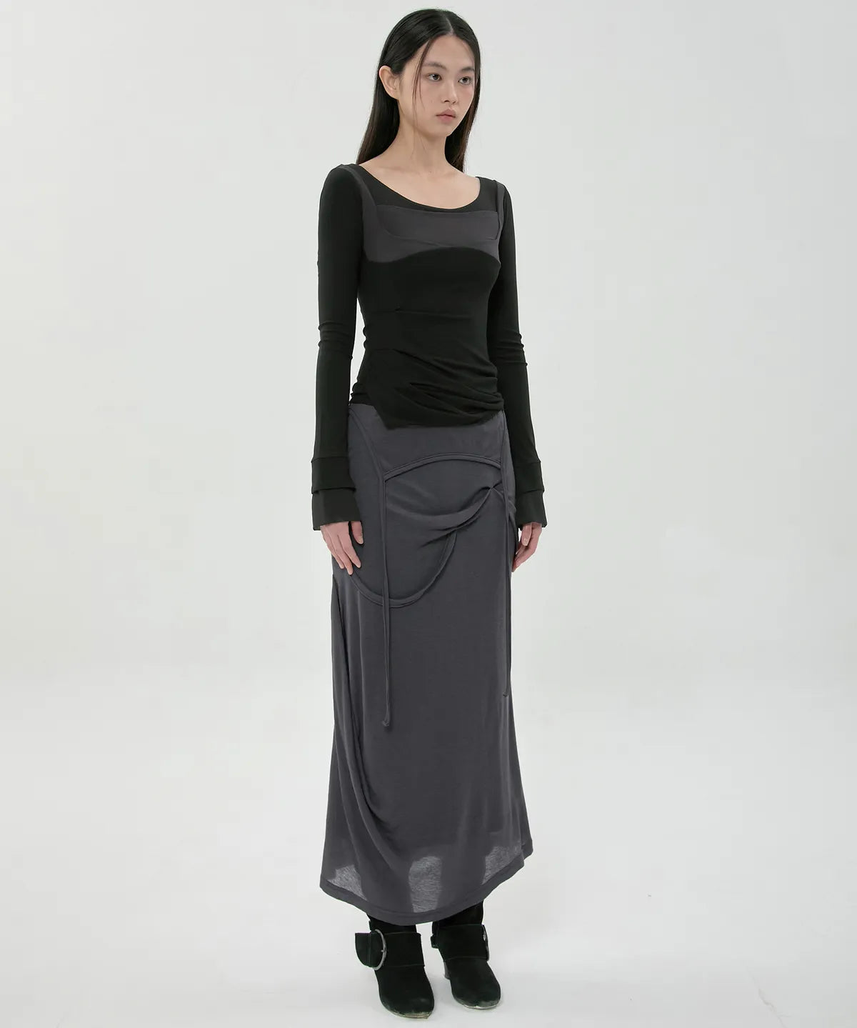 【Flare up】Layered Sculpted Long Sleeve - 3 colors