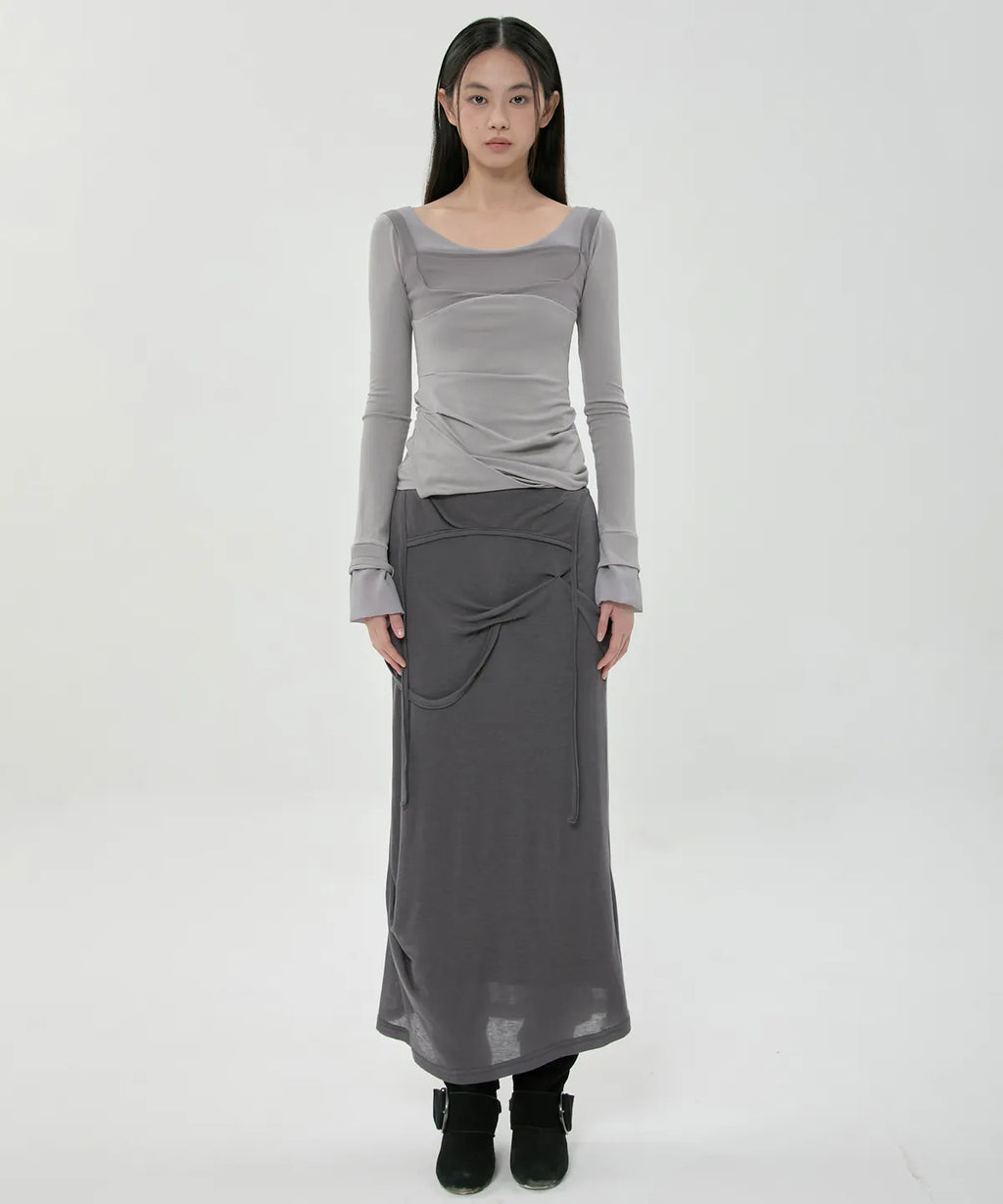 【Flare up】Layered Sculpted Long Sleeve - 3 colors