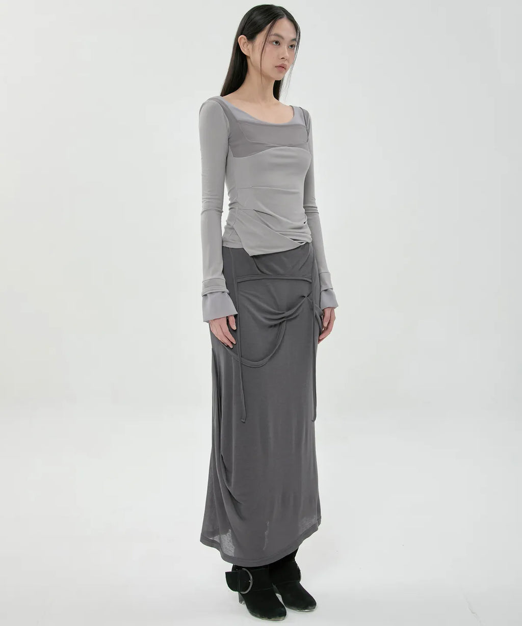 【Flare up】Layered Sculpted Long Sleeve - 3 colors