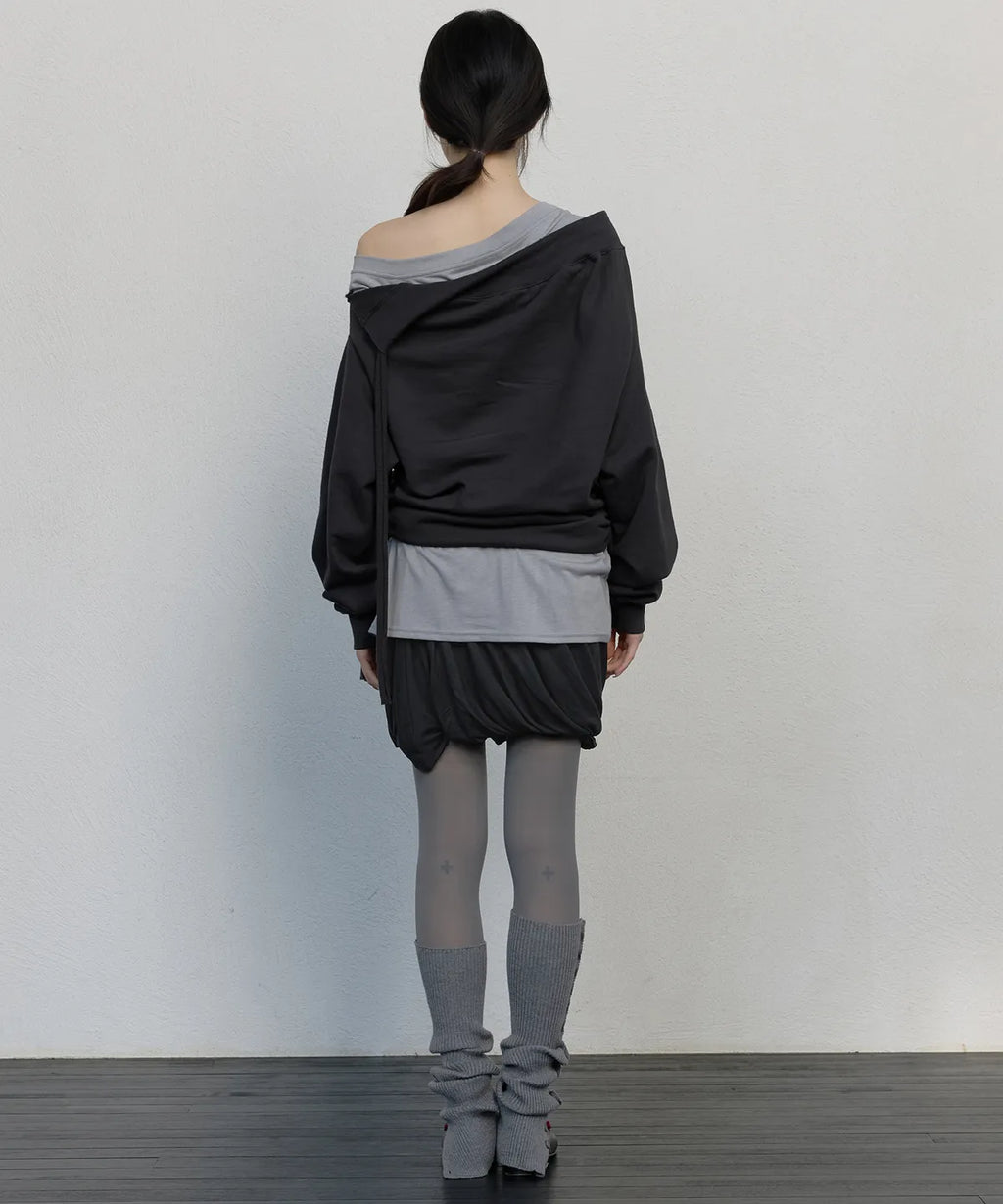 【Flare up】2-Layered MTM top - 5 colors