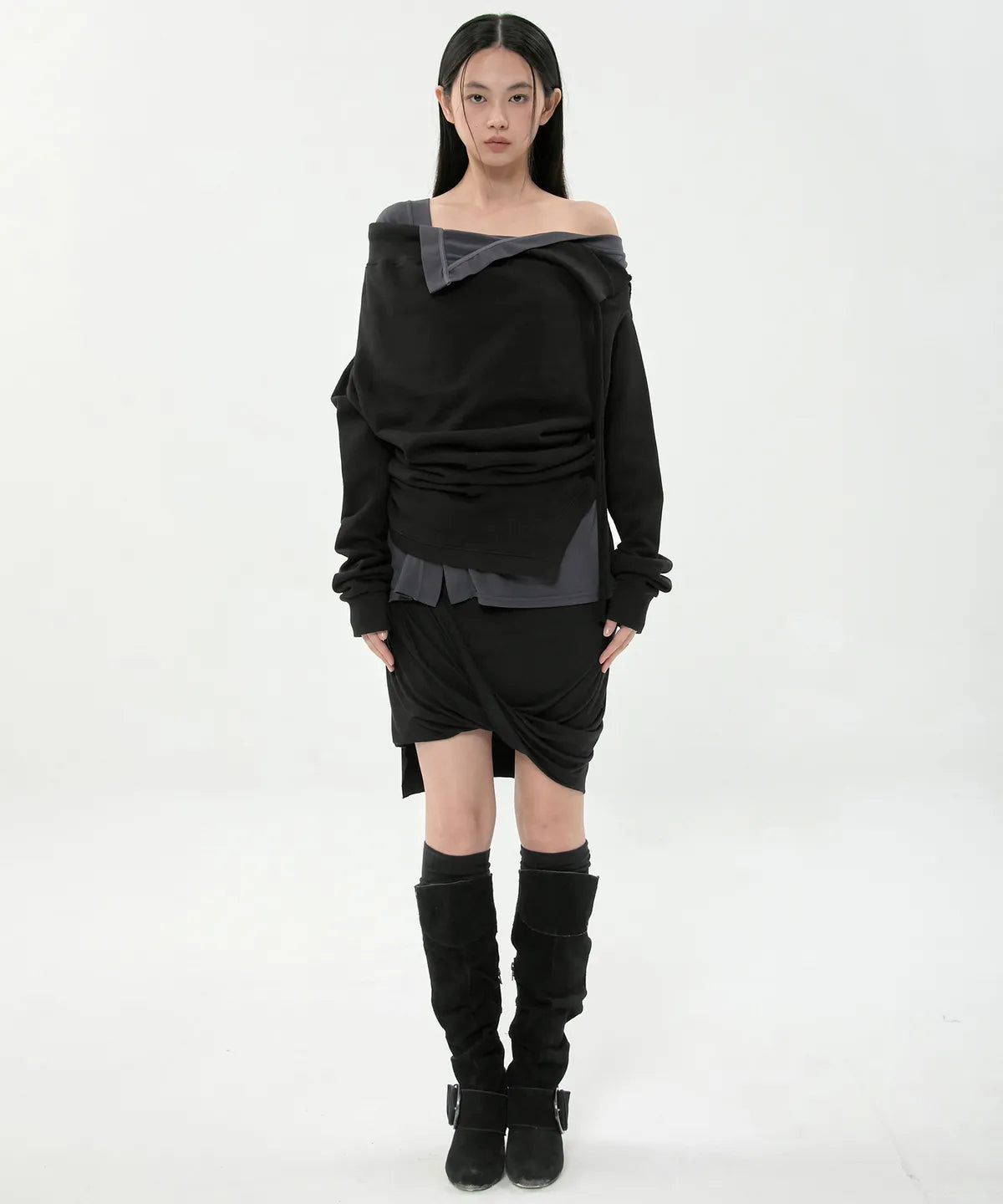 【Flare up】2-Layered MTM top - 5 colors