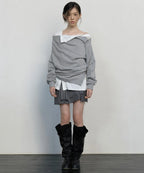 【Flare up】2-Layered MTM top - 5 colors