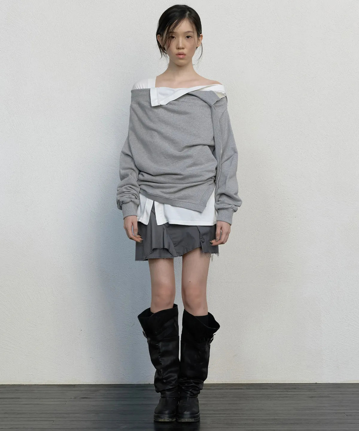【Flare up】2-Layered MTM top - 5 colors