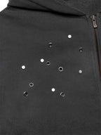 【3hreeto8ighty】EYELET POCKET HOODIE ZIP-UP - 2 colors
