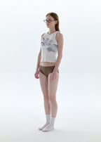 【PISCESS】Flower Sleeveless Top - 4 colors