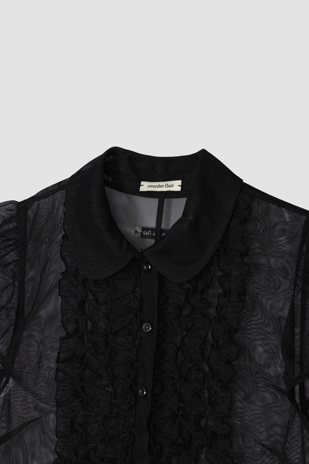 【overdue flair】VICTORIAN FRILL MESH BLOUSE - 2 colors