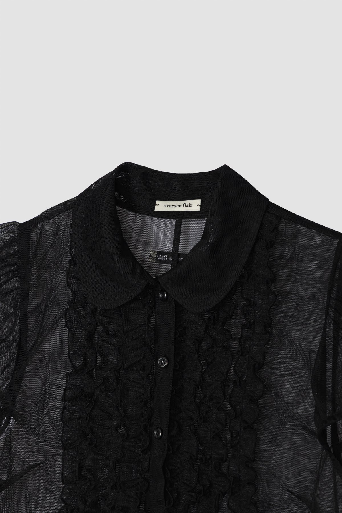 【overdue flair】VICTORIAN FRILL MESH BLOUSE - 2 colors