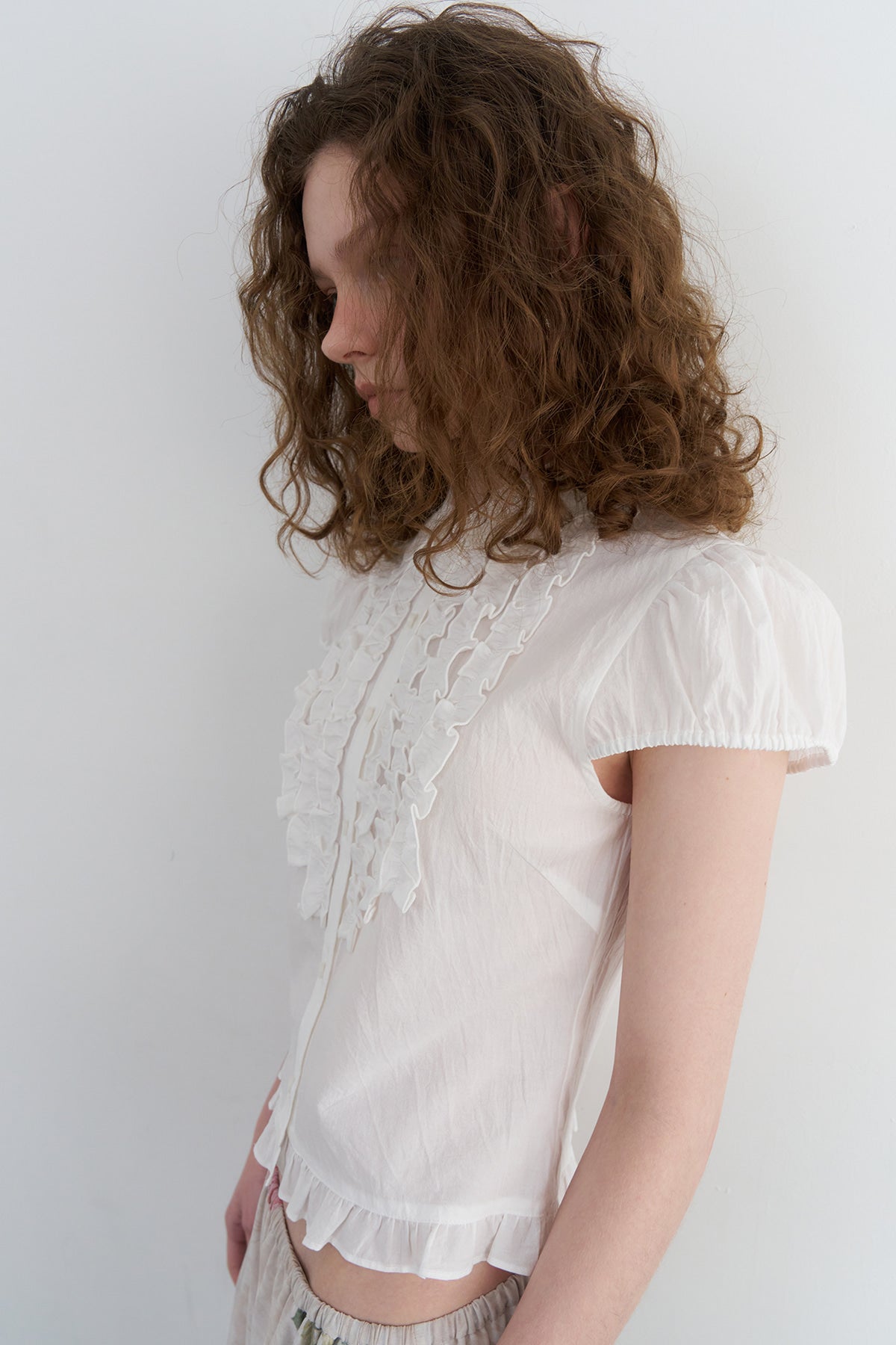 【overdue flair】VICTORIAN FRILL MESH BLOUSE - 2 colors