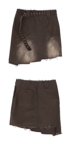 【odlyworkshop】Washed Denim Mini Skirt - 2 colors
