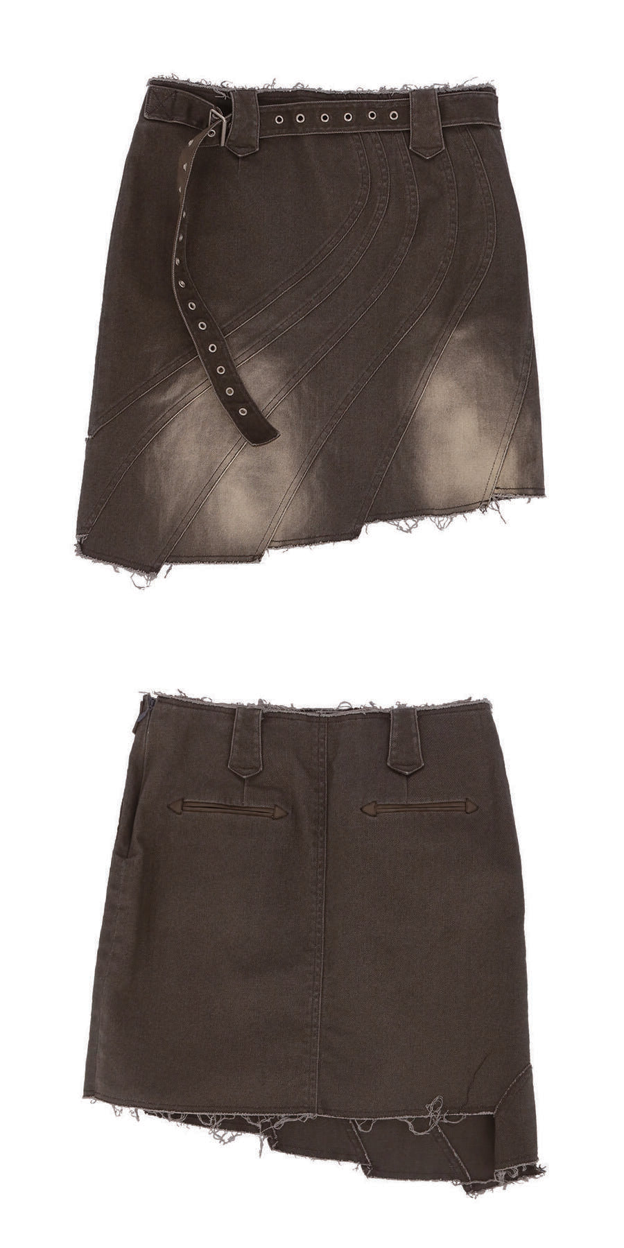【odlyworkshop】Washed Denim Mini Skirt - 2 colors