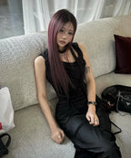【Flare up】3-Layered Braided Sleeveless [Black / White / Gray]
