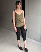 【mschief】TWIST DRAPED SLEEVELESS - 3 colors