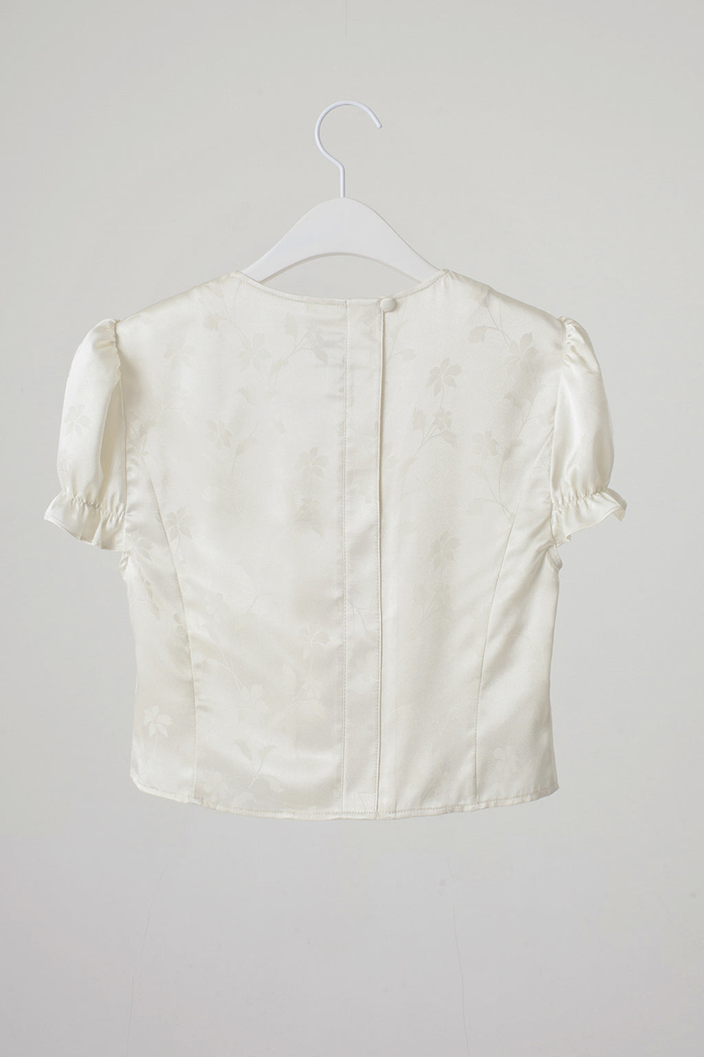【overdue flair】JACQUARD CROP BLOUSE