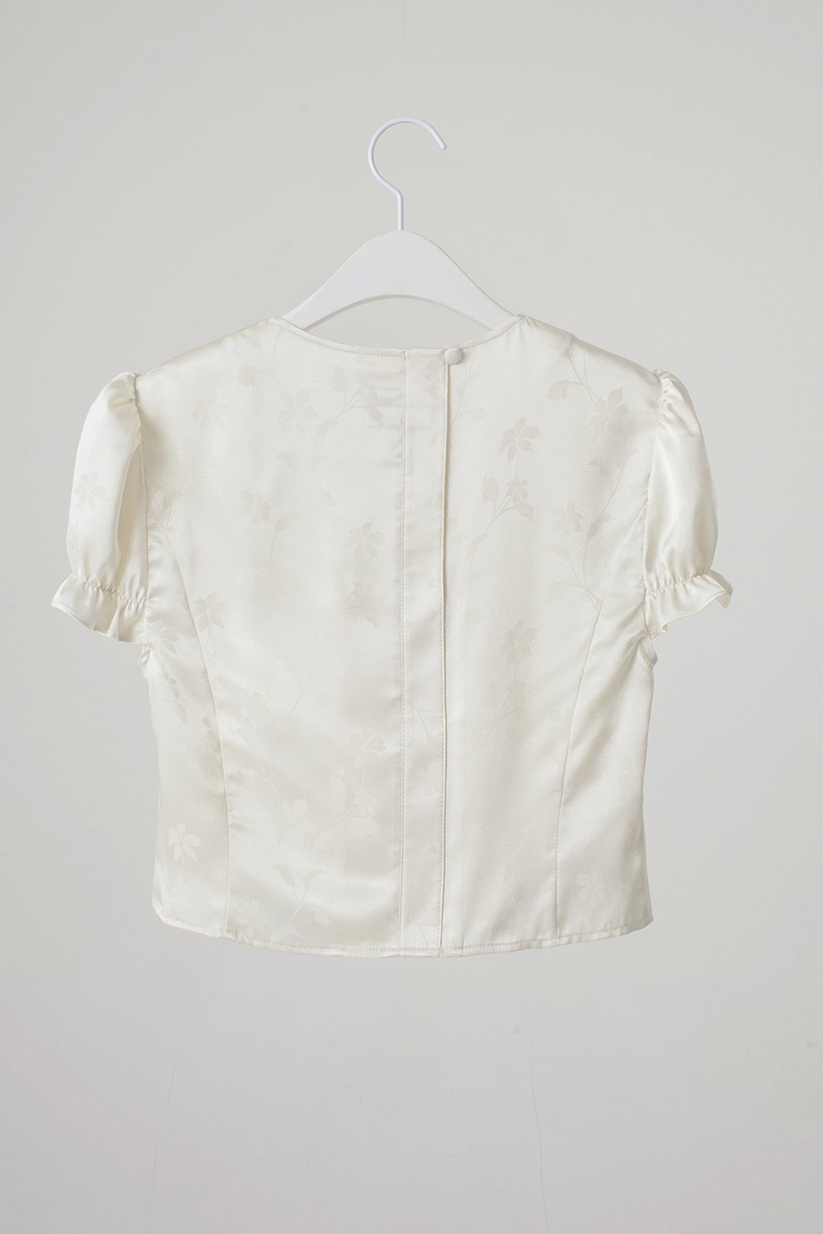 【overdue flair】JACQUARD CROP BLOUSE